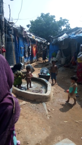 These pics I had taken while entering the camp of Rohingyas, situated in Balanagar, Hyderabad. These reveal their habitation in a slum and alienation.